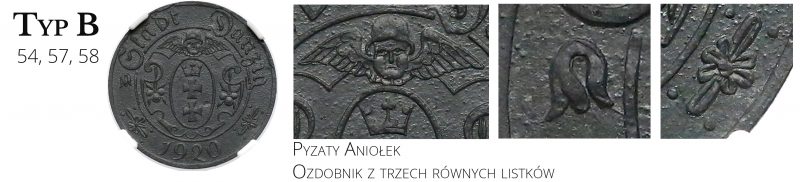 10 fenigów 1920 Gdańsk Typ B