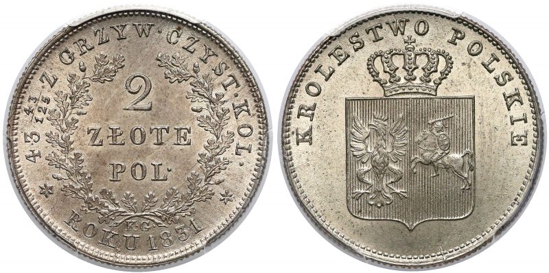 Królestwo Polskie 2 złote 1831 Powstanie Listopadowe