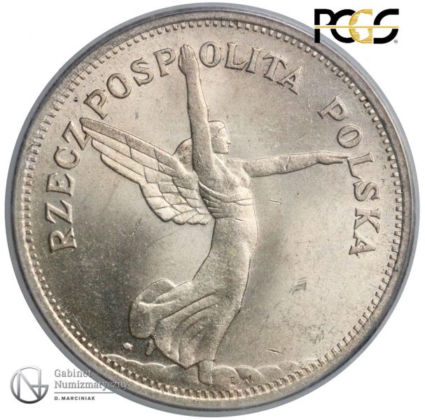 Rewers 5 złotych 1928 zn w ocenie PCGS MS64