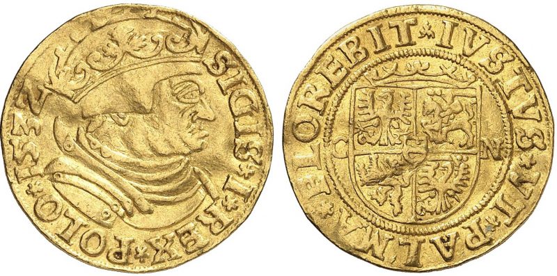 Dukat 1532 Zygmunta I Starego odmiana CN